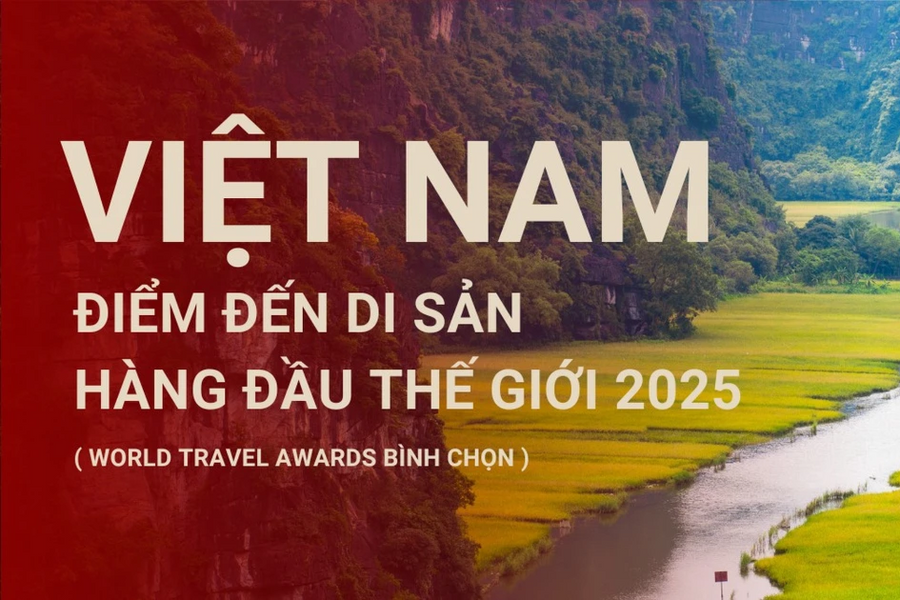 World Travel Awards 2025: Việt Nam tiếp tục được bình chọn là Điểm đến Di sản hàng đầu thế giới
