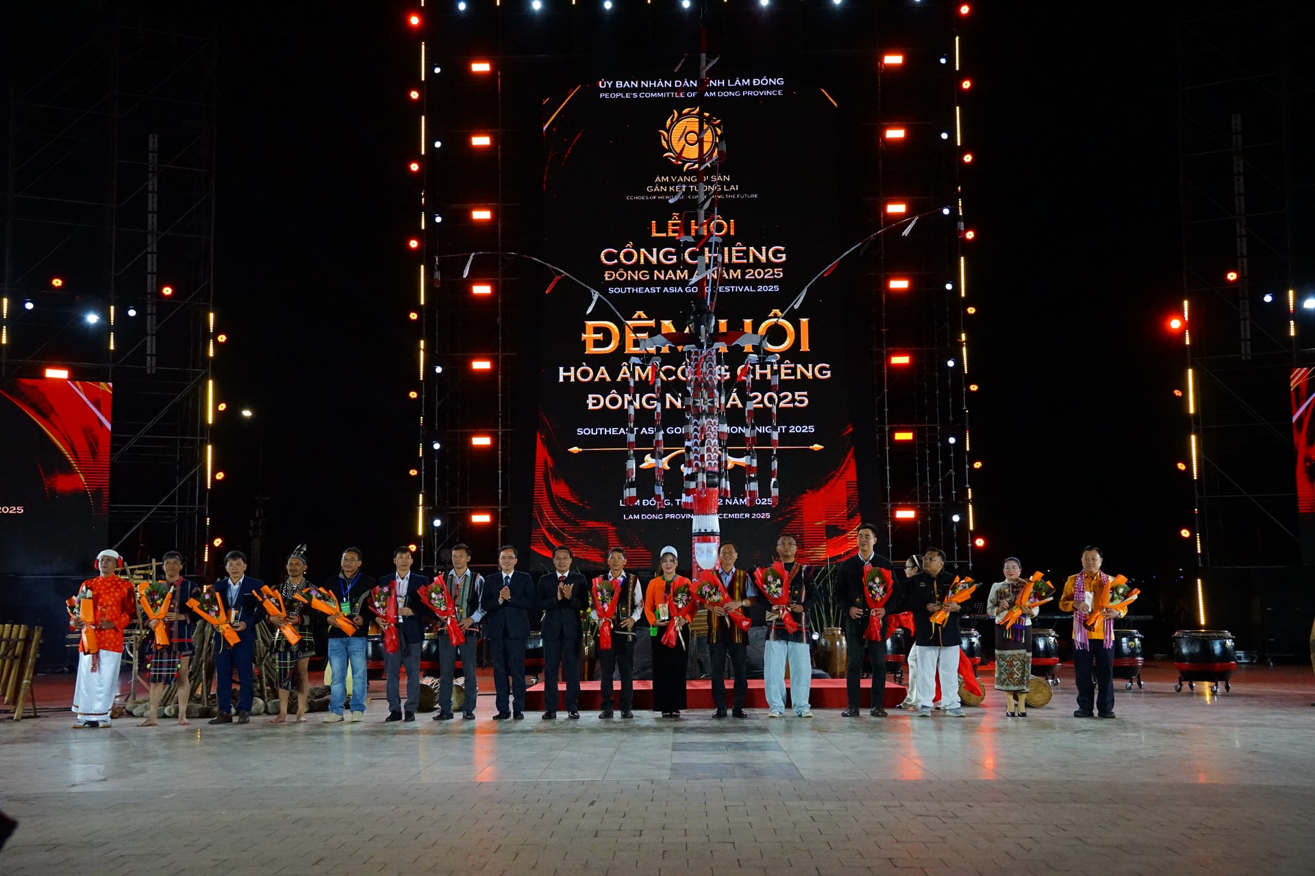 Lâm Đồng rực sáng “Đêm hội Hòa âm cồng chiêng Đông Nam Á 2025”