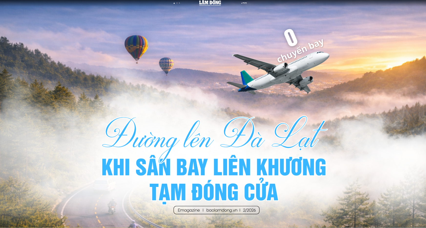 Đường lên Đà Lạt khi sân bay Liên Khương tạm đóng cửa