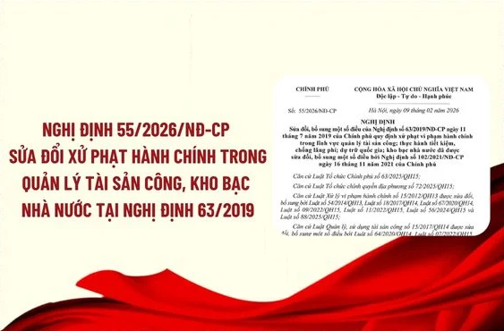 Triển khai Nghị định số 55/2026/NĐ-CP của Chính phủ về xử phạt vi phạm hành chính trong lĩnh vực quản lý tài sản công