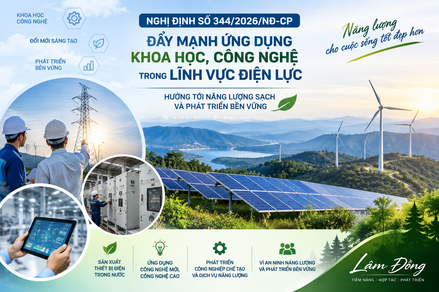 Nghị định số 344/2026/NĐ-CP: Đẩy mạnh ứng dụng khoa học, công nghệ trong lĩnh vực điện lực