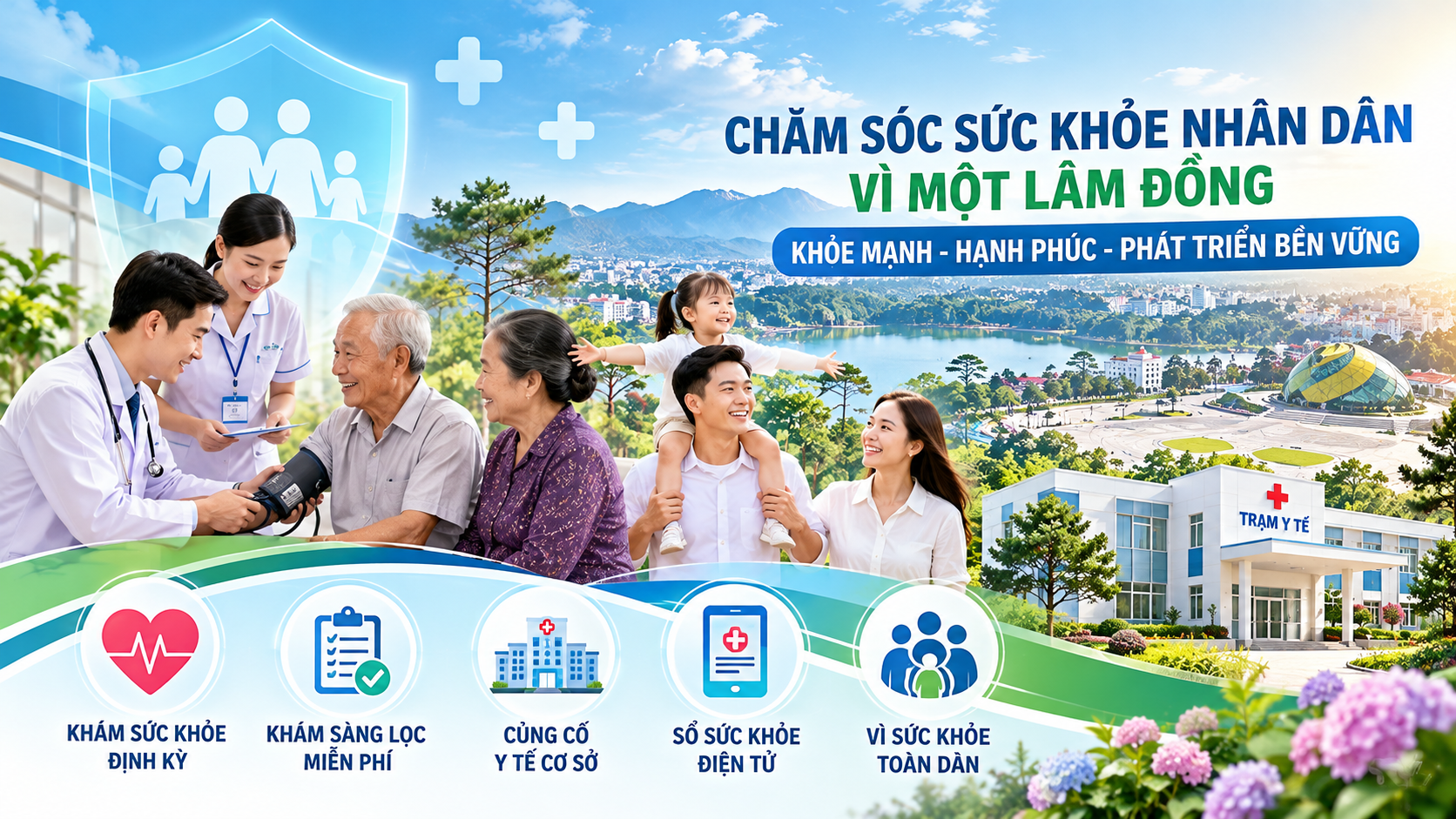 Lâm Đồng tiếp tục triển khai quyết liệt, hiệu quả các giải pháp bảo vệ, chăm sóc và nâng cao sức khỏe Nhân dân